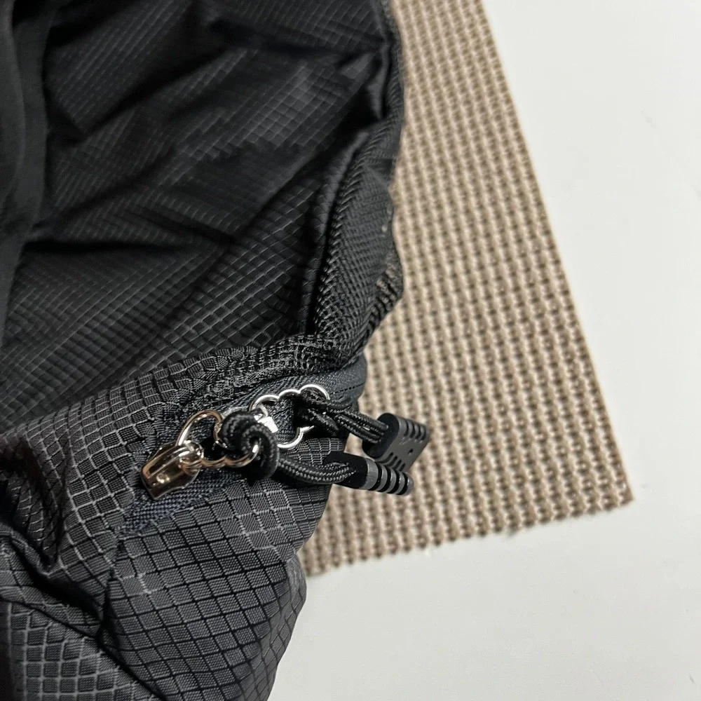Paco Rabanne Invictus Black Ripstop Drawstring Backpack Gym Bag Rabanne Logo